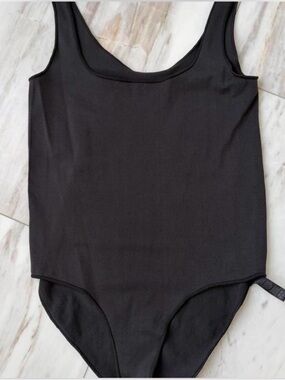 SKIMS Black Square Neck Bodysuit